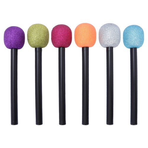 6pcs fake microphone plastic - 6pcs, microphone: