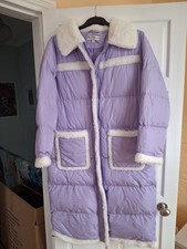 Ladies Miss Selfridge Puffer Coat in Lilac Size 14