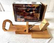 New Laguiole Sausage Cutter "Guillotine A Saucisson" Beech & Stainless Steel