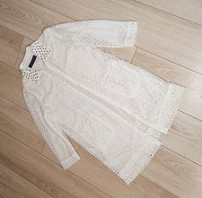 ZARA White Eyelet Lace Studded