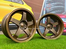 4 x 18 Inch 5x114.3 LMGT4 GTR-D Style Bronze JDM Wheels: Fits For Lexus Mazda