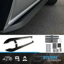 FOR VW TRANSPORTER T5 & T6 T6.1 LWB 2003-2023 TRAPEZOID SIDE BARS IN GLOSS BLACK