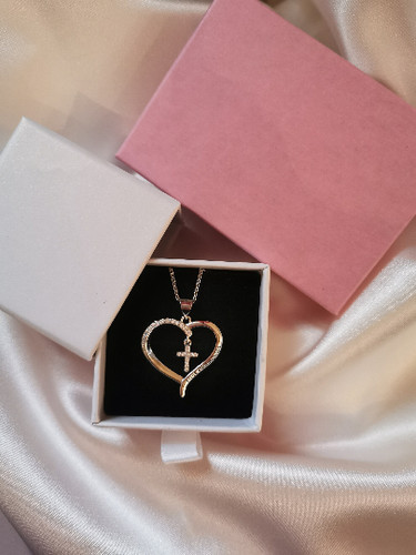 Holy communion diamante heart - communion,