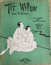 TIT WILLOW THE MIKADO 1936 UKELELE GUITAR HAWAIIAN SULLIVAN VINTAGE SHEET MUSIC