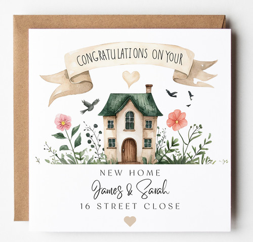 Personalised new home card - personalised,
