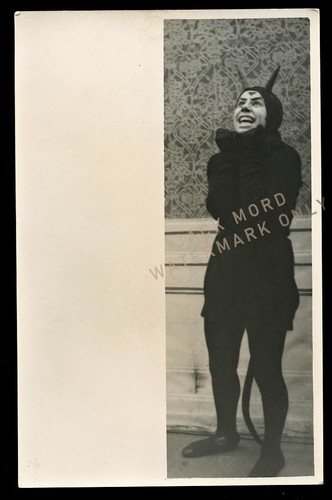 Weird antique devil girl photo - antique,