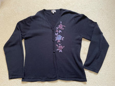 Silk and wool black cardigan