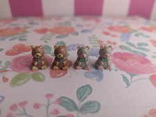 4x Vintage 90s Teddy's Wonderland Miniature Bears Mini Figure Toy