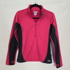 Rab Powerstretch Half Zip Polartec Long Sleeve Women's M Pink Gray Fleece Layer
