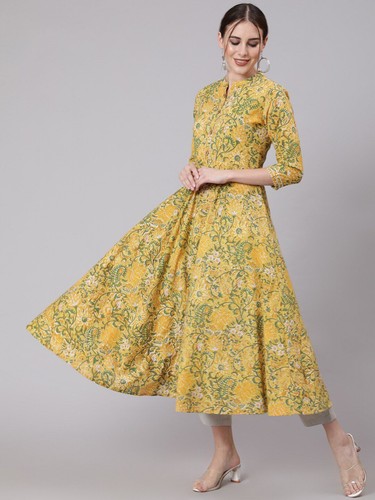 Indian women yellow cotton - women,