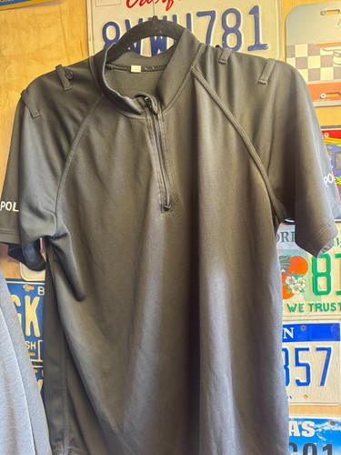 Police black polo - police,
