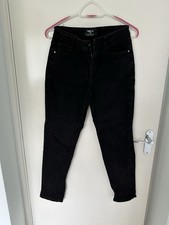 Tu Women’s Black Denim Girlfriend Styled Jeans Size 10. Worn VGC
