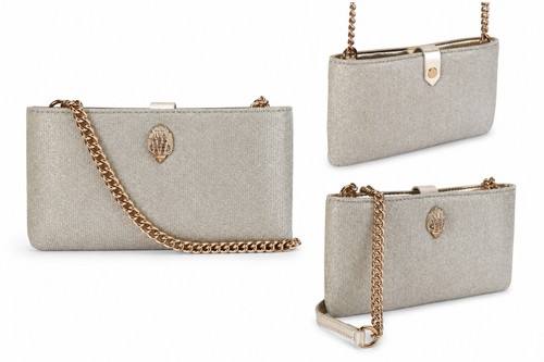 Kurt geiger chain - pouch, silver