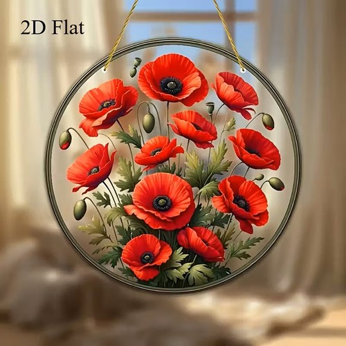 Poppy suncatcher decoration - poppy,