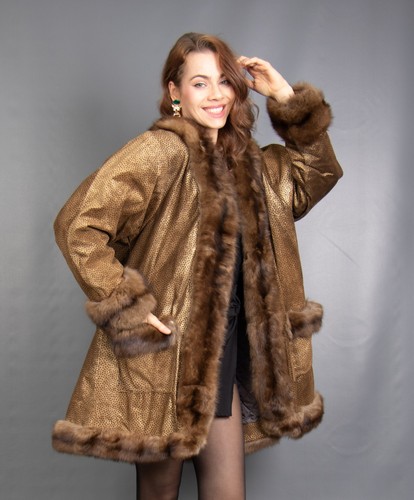 17359 glamorous leather coat - glamorous,