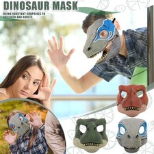Moving Jaw Halloween Dinosaur Mask Raptor Dino Mask  Kid Children Toy