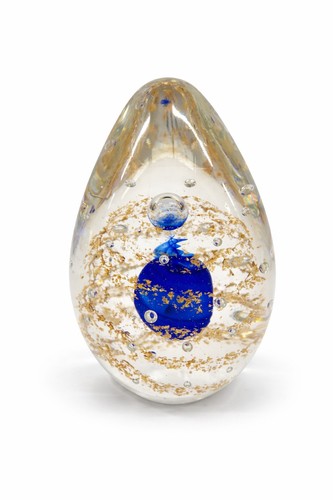 Hand blown glass paperweight - glass,