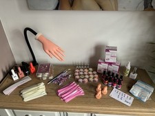 Hand Training Nail Bundle Tips Gel Polish UV Gel Cleaner  Soak Off Sachets Files