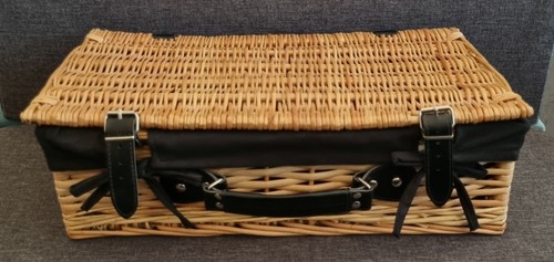 Brown lidded wicker - brown,