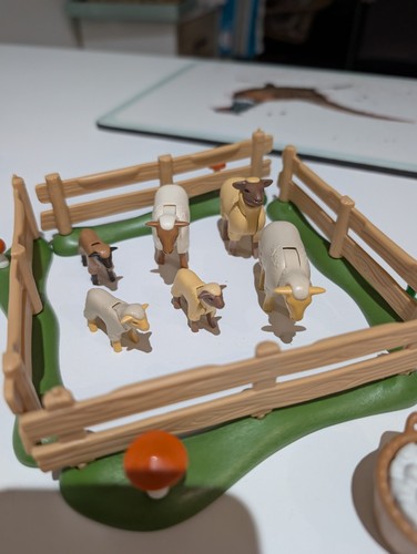 Playmobil sheep pen with - sheep,