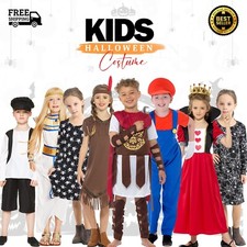 Kids Halloween Costume Girls Boys Spooky Zombie Vampire Fancy Dress Party Outfit