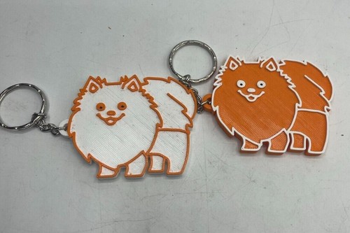 Pomeranian dog keyring - dog,