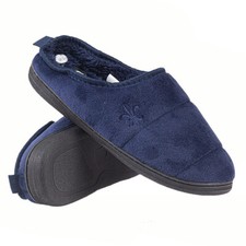 MENS SLIP ON FLEECE LINED COTTON MEMORY FOAM INDOOR WARM CLOG SLIPPERS SHOES NEW