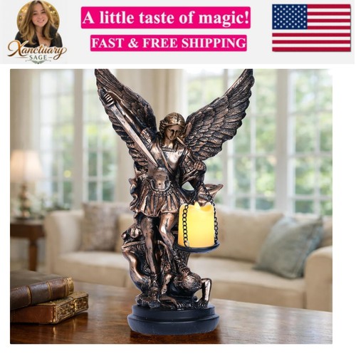 Michael statue lamp with - st.,