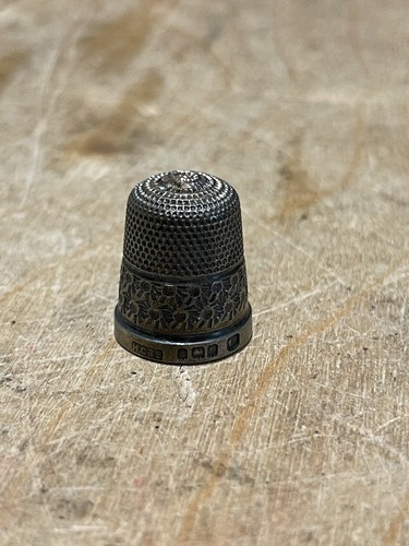 Vintage silver thimble - vintage,
