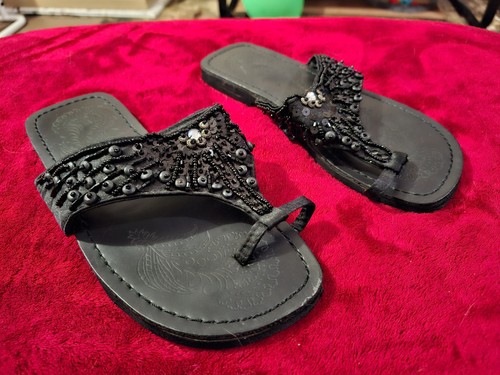 Black sequin slip ladies - sequin,
