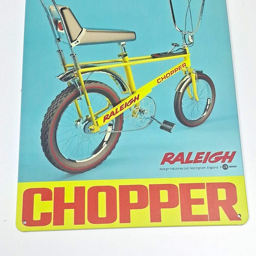 Raleigh chopper bicycle sign - raleigh,
