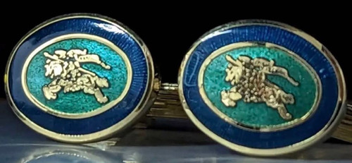 Burberry cufflinks blue - blue, and