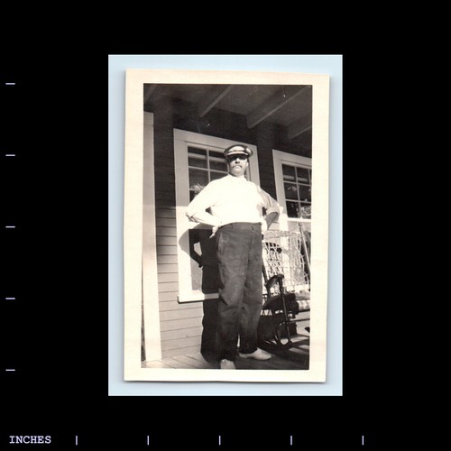 Old vintage photo man - man, standing