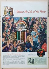 WURLITZER 1100 JUKEBOX MAGAZINE ADVERT - LARGE - ORIGINAL - 1948 - SEE VIDEO