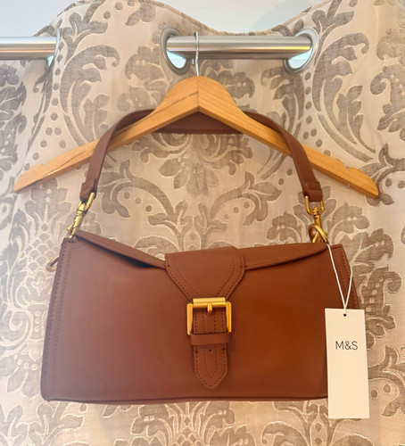 Brown faux leather small - m&s,