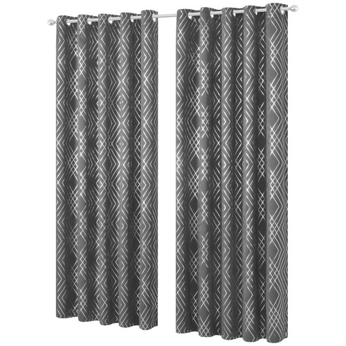 Blackout eyelet curtains geo - eyelet,