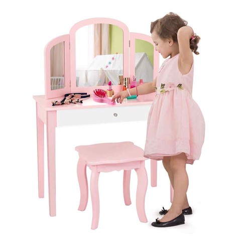 Costway kids vanity table - costway,