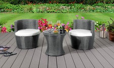 3 Piece Rattan Bistro Patio