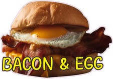 Bacon & Egg Roll with text