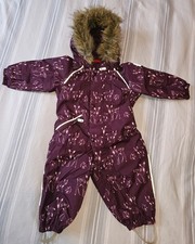 Reima Tec Toddler Snowsuit All In One 12m-18m 80cm Purple Excellent Condition