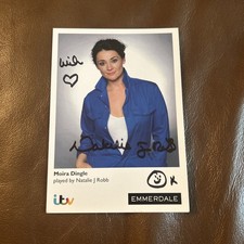 Natalie J Robb Moira Dingle Signed Emmerdale Cast Photo Card