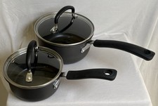 T-Fal Saucepans w/Glass Lids