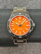 Christopher Ward C60 Trident Lumière Orange titanium dive watch