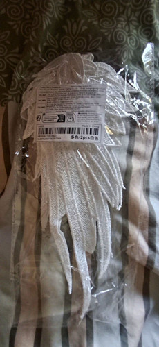 White feather angel wings - white,