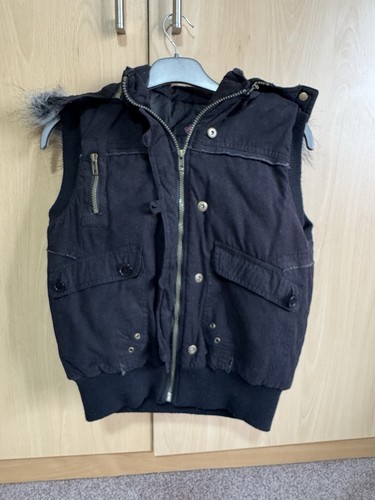 Bnwt girl gilet jacket faux - girl,