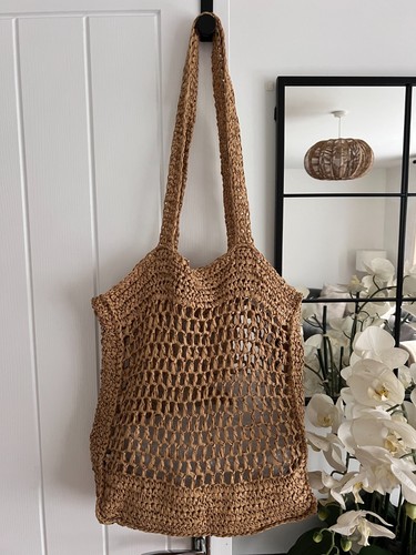 Beige rattan shoulder summer - shoulder,