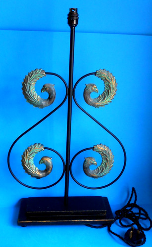 Beautiful peacock lamp base - peacock, ~
