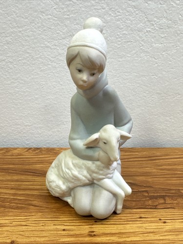 Lladro figurine shepherd with - lladro,