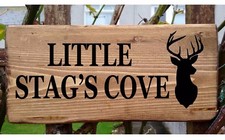 Personalised house sign stag - house, /