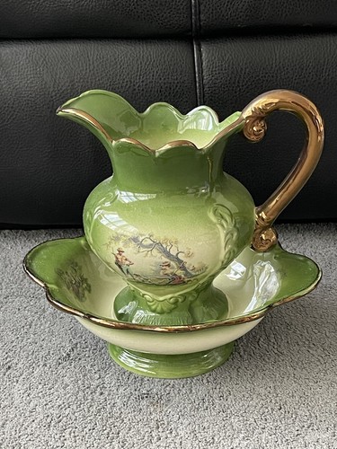 Antique ceramic pitcher wash - ceramic,